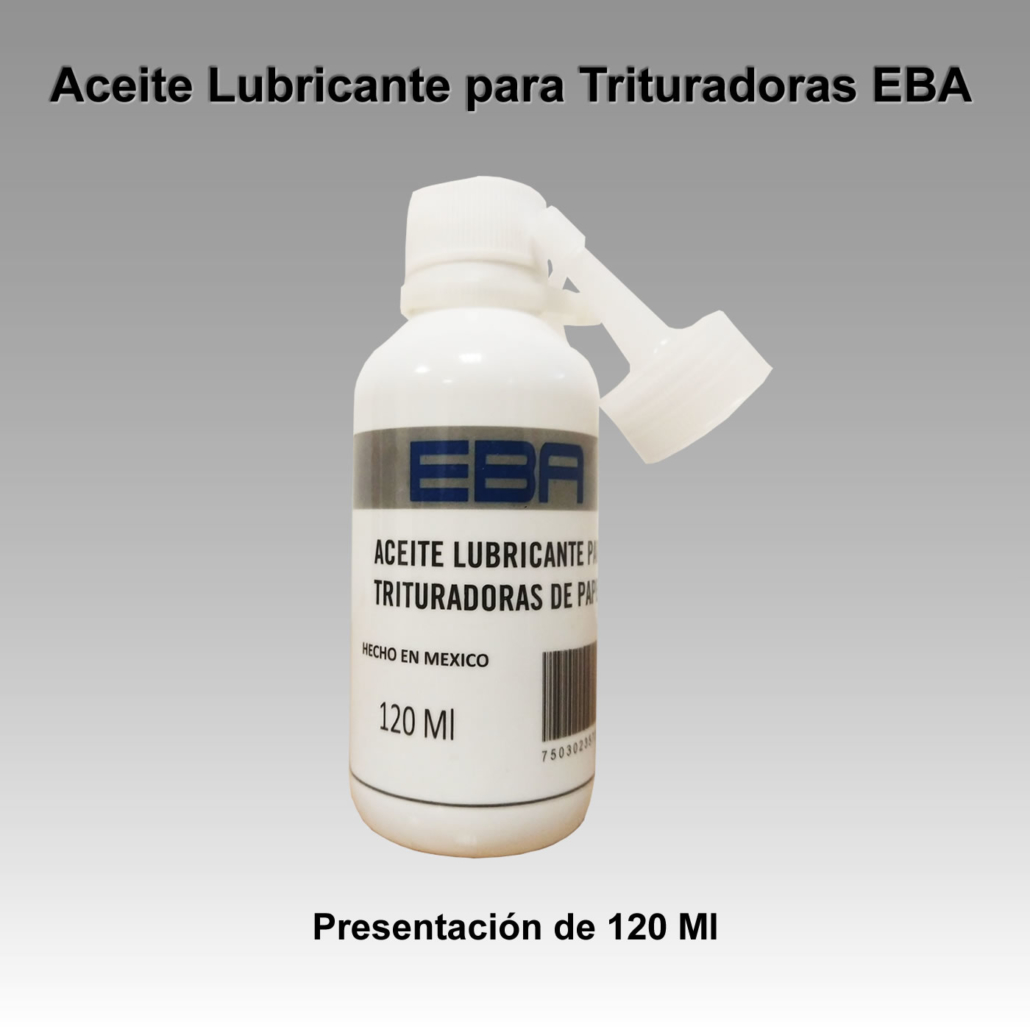 Para trituradoras de papel EBA botella dosificadora 120ml.